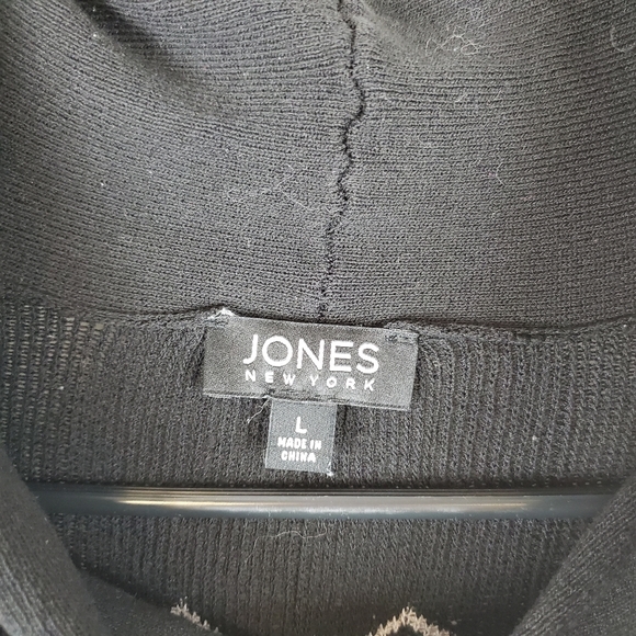 Jones New York Chevron Striped Cowl Neck Sweater - Picture 3 of 6